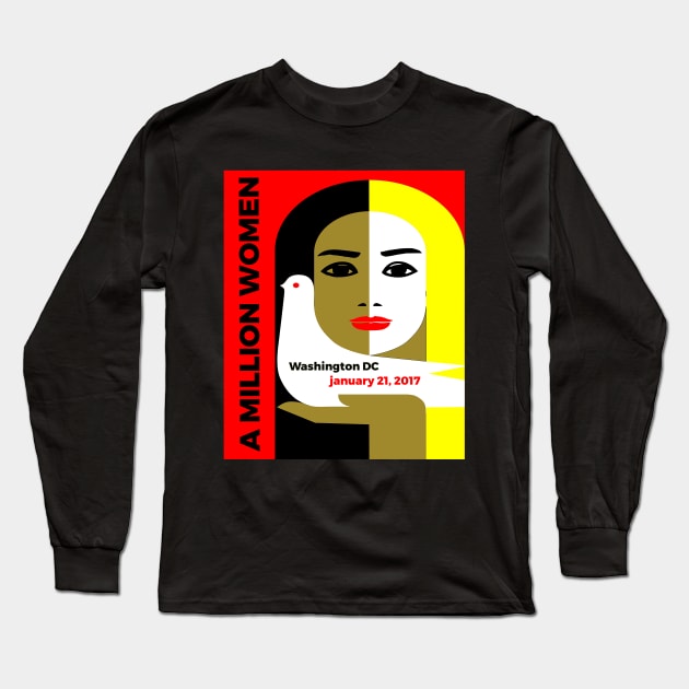 Women's March On Washington 2017 Long Sleeve T-Shirt by Flextees